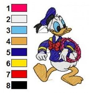 Donald Duck Embroidery Design 2